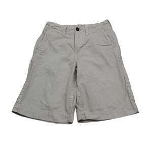 American Eagle Shorts Mens 28 Brown Khaki Tan Longer Length Uniform Preppy